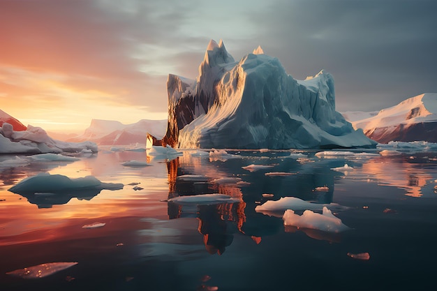 極地の氷山