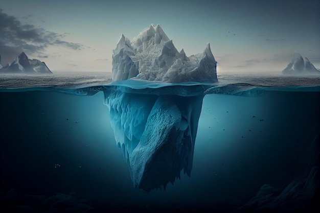 Iceberg underwater risk dark hidden generative ai