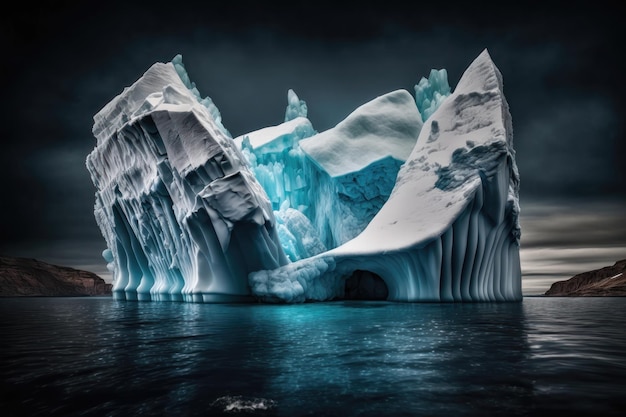 Icebergs in all their splendor AI generated