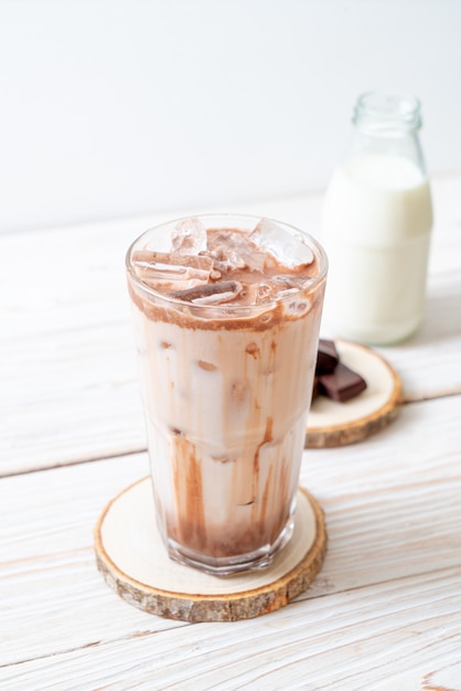 Iced chocolade milkshake drankje