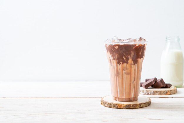 Iced chocolade milkshake drankje