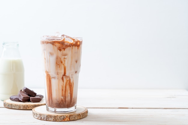 Iced chocolate milkshake 