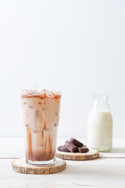 Iced chocolate milkshake 