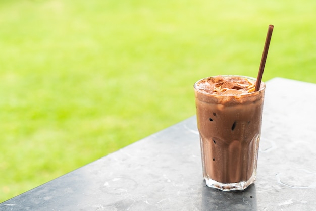 iced chocolate milkshake