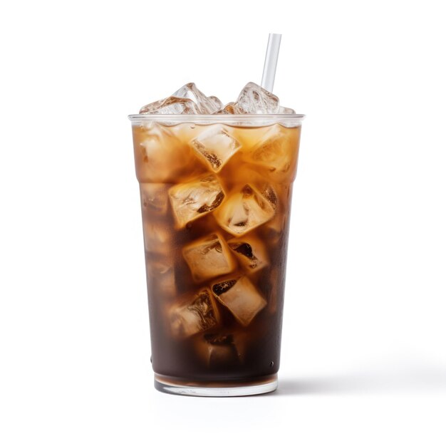 Iced coffee cup isolated on white background delicious iced delicious iced latte coffee drink