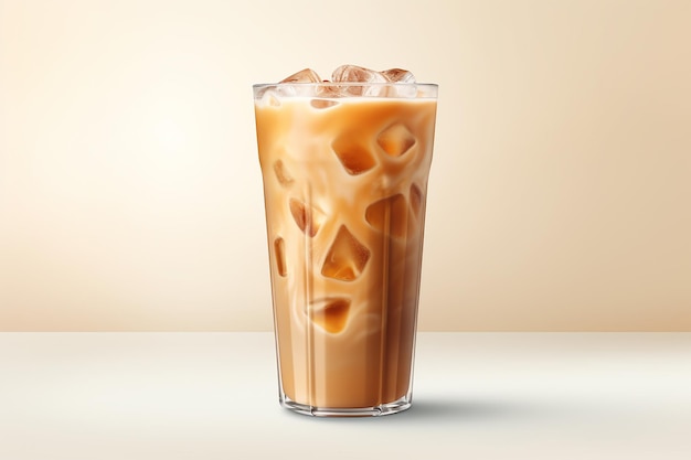 iced coffee in a glass with ice