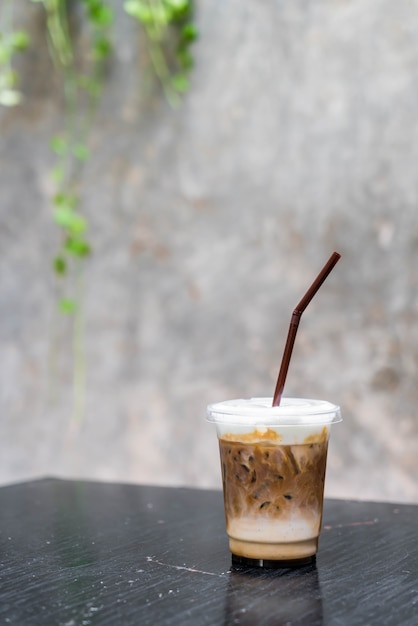 iced coffee on table