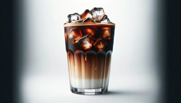 Iced Coffee with Melting Ice Cubes