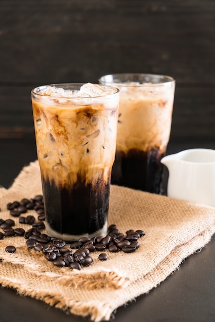 Iced coffee with milk