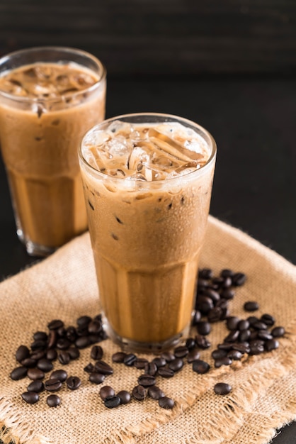 Iced coffee with milk