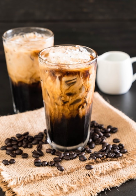 Iced coffee with milk