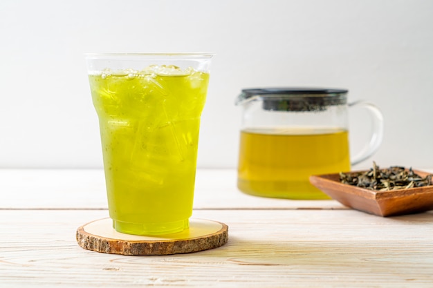 iced Japanese green tea