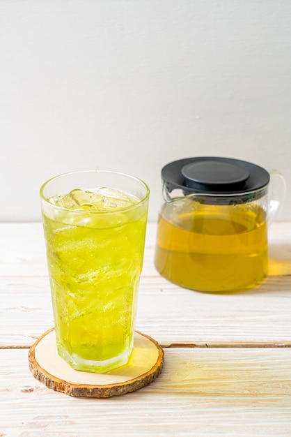 iced Japanese green tea