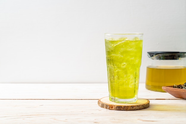 iced Japanese green tea