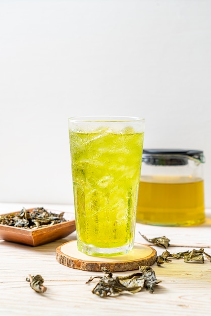 iced Japanese green tea