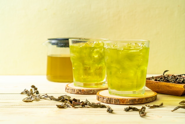 iced Japanese green tea