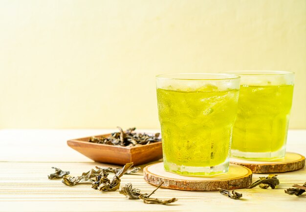 iced Japanese green tea