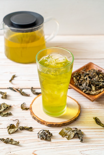 Photo iced japanese green tea