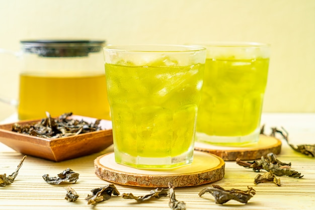 iced Japanese green tea