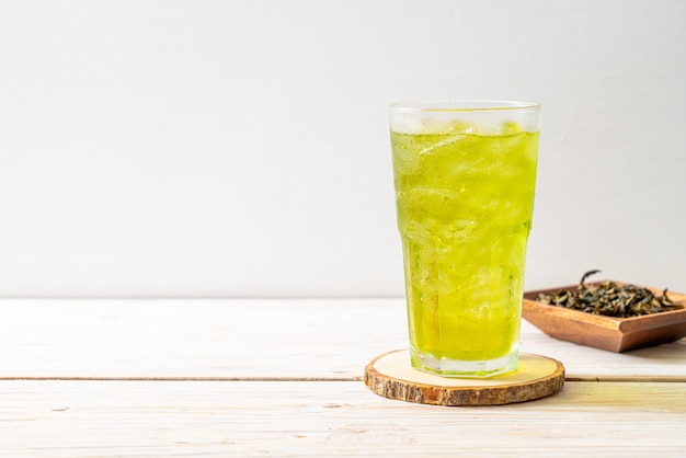 iced Japanese green tea