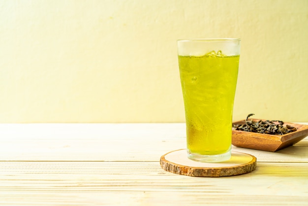 iced Japanese green tea