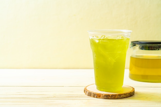 iced Japanese green tea