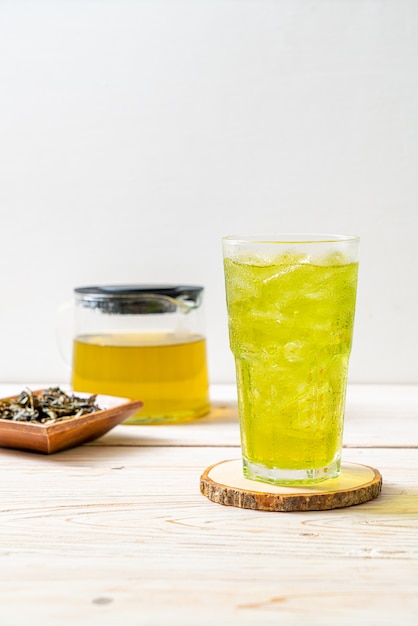 Iced Japanese green tea