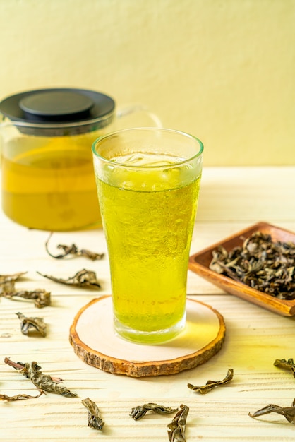 iced Japanese green tea