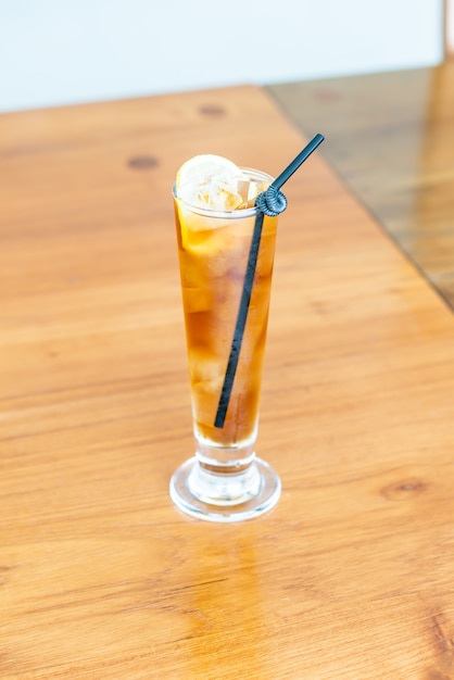 Iced lemon tea glas