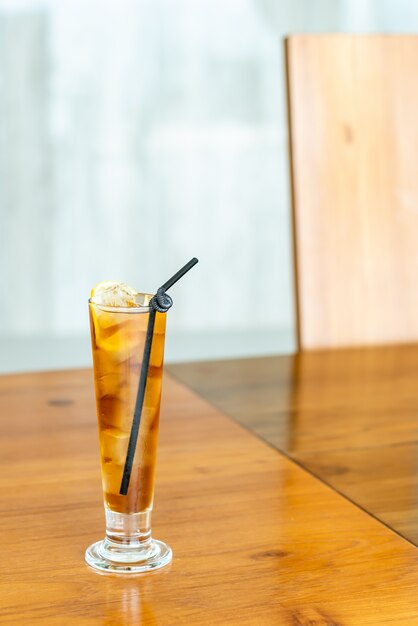 iced lemon tea glass