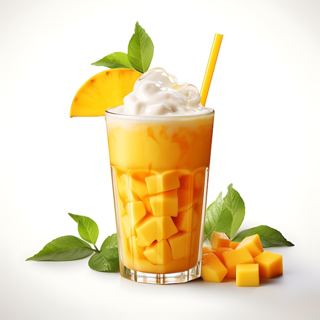 Iced Mango Milkshake Juice Drink Perfect For Drink Catalog