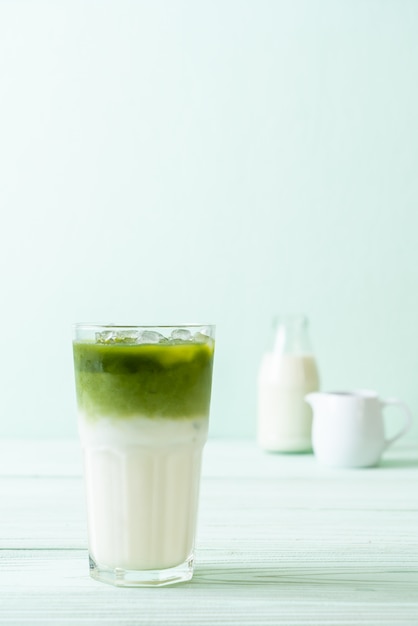 iced matcha groene thee latte