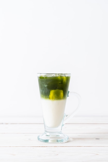 iced matcha groene thee latte