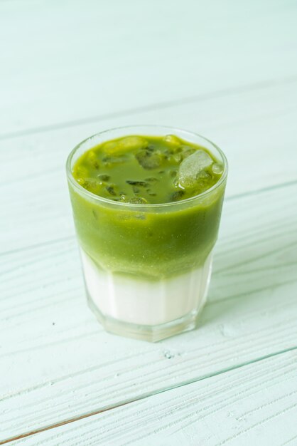 iced matcha groene thee latte