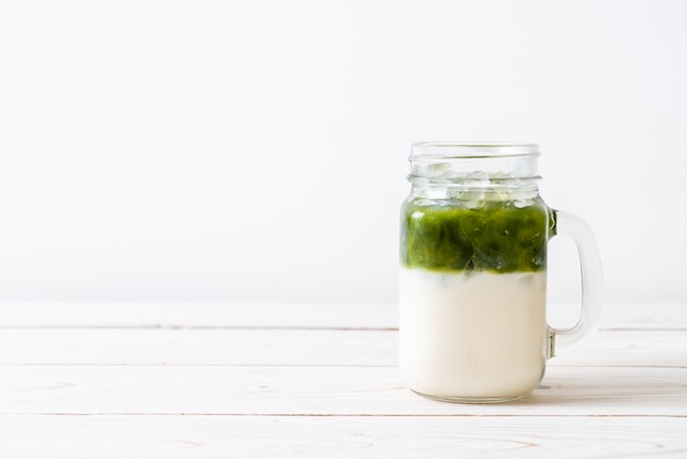 iced matcha groene thee latte