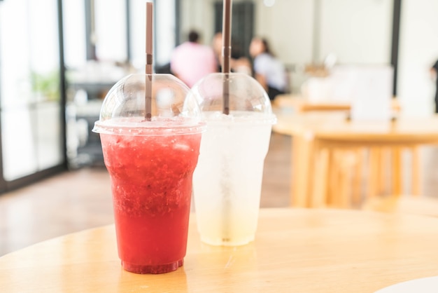 iced raspberry soda