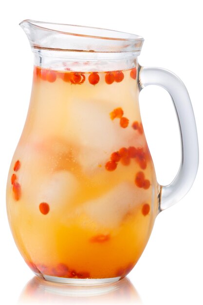 Iced seabuckthorn drink jug paths