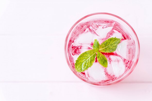 iced strawberry soda