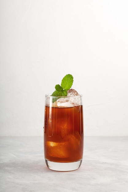 Iced Tamarind drink or Tamarind ice tea Refreshing mexican drink Agua de Tamarindo