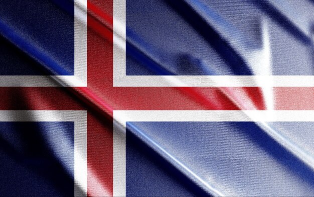 Iceland 3d flag, beautiful country flag in the world, background, banner, postr, abstract.