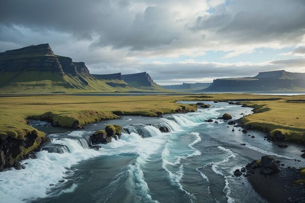 Iceland landscape of beautiful waterscape