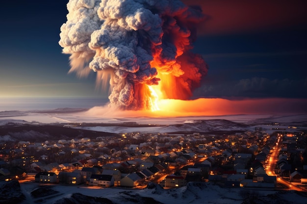 Iceland town of Grindavik volcanic eruption