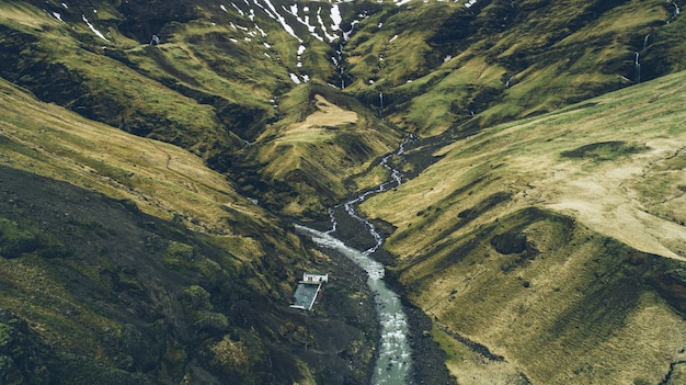 icelandic green hills and panoramas