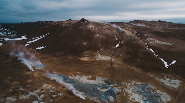 Фото Исландские панорамы, вид с воздуха на землях