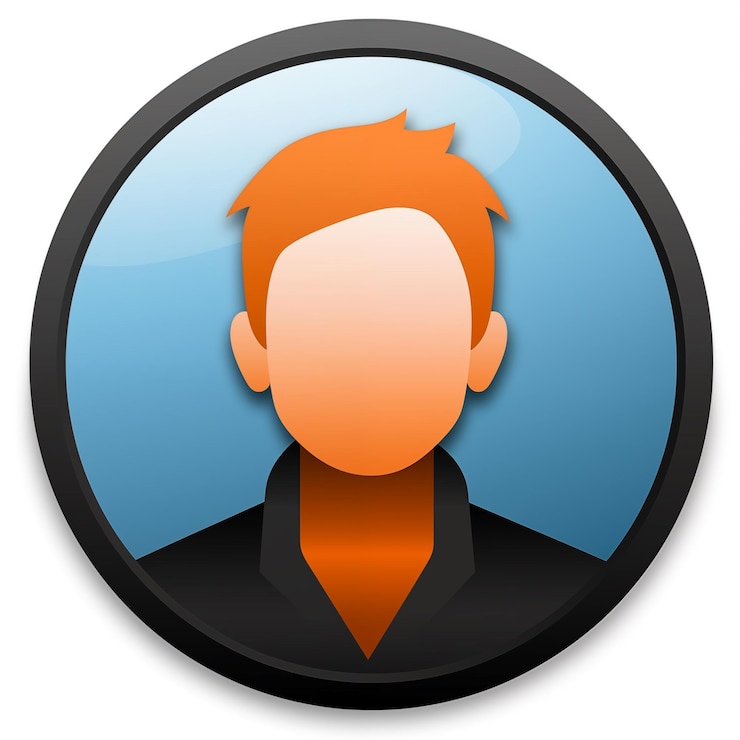 Photo icon button man