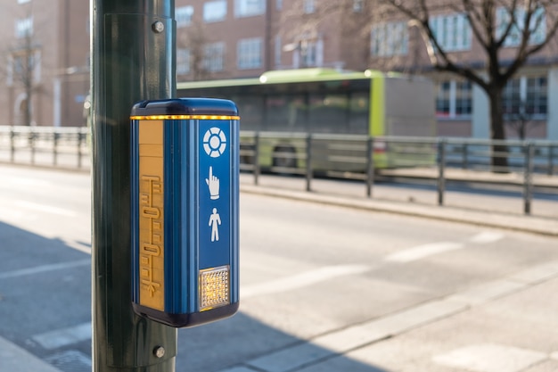 Icon button of stop crossing on road