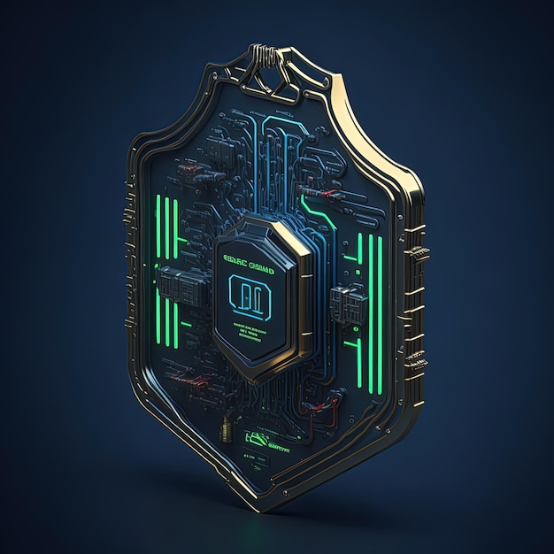 icon cube security computer graphics case technology concept crypto coin pc blockchain