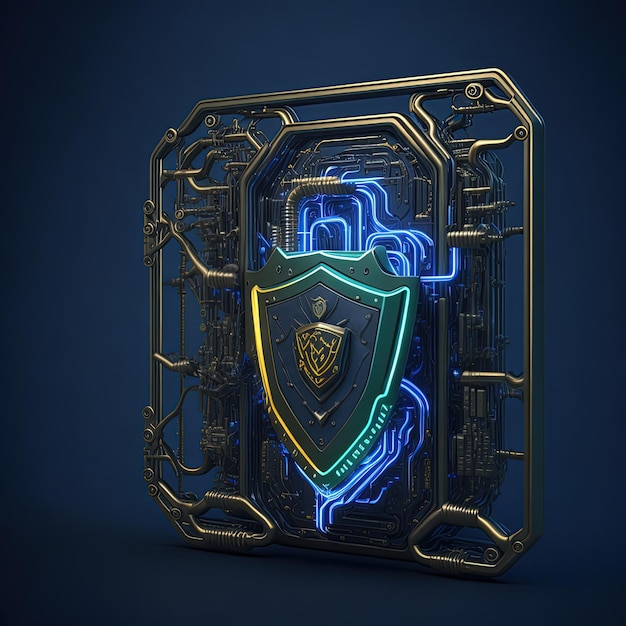 Photo icon cube security computer graphics case technology concept crypto coin pc blockchain