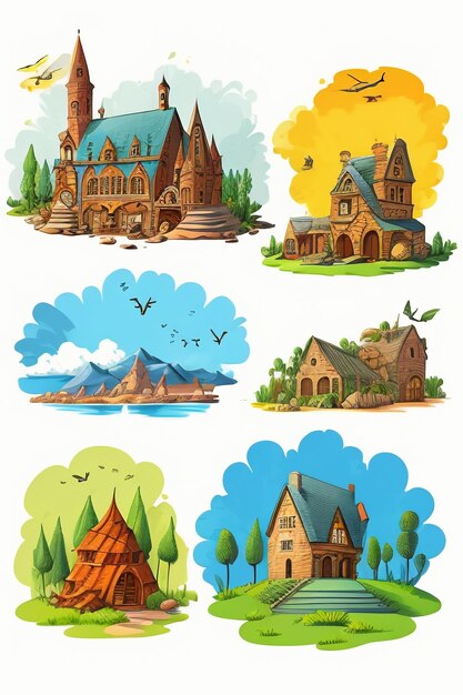 Icon design cartoon animation style wallpaper background illustration props creative works