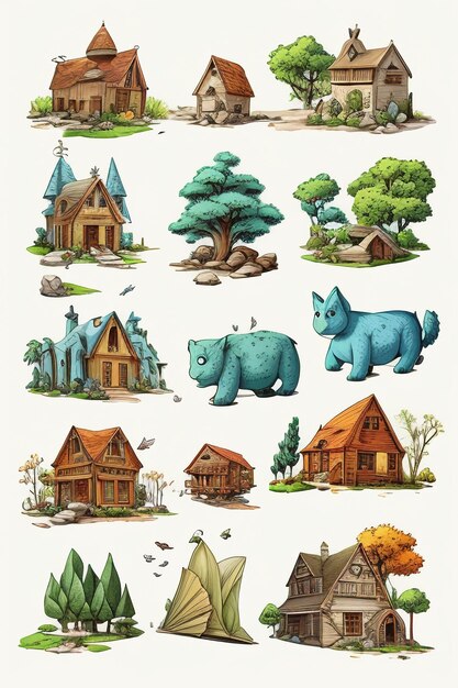 Photo icon design cartoon animation style wallpaper background illustration props creative works